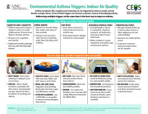 UNC CEHS Environmental Asthma Triggers: Indoor Air Quality English factsheet
