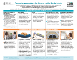 UNC CEHS Environmental Asthma Triggers: Indoor Air Quality Spanish factsheet