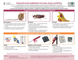 UNC CEHS Environmental Asthma Triggers: Pest and Pesticides Spanish factsheet