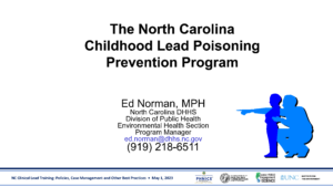 First slide from Background of Lead in NC presentation