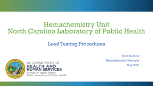 First slide of Lab Testing Procedures presentation